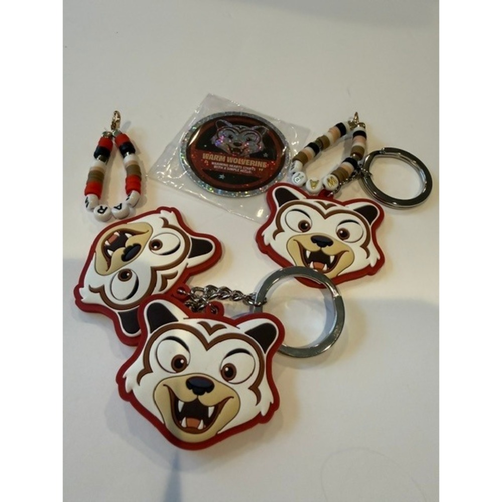 VeeFriends Warm Wolverine New year Keychain Bundle Beaded Charms Token 6 pc Set